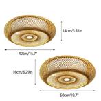 Rotan Hanglamp –Handgeweven Bamboe Plafondlamp Modern Design, Huis en Inrichting, Lampen | Plafondlampen, Verzenden, Nieuw