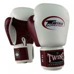Twins Boxing Gloves - White/Wine Red, Sport en Fitness, Vechtsporten en Zelfverdediging, Nieuw, Ophalen of Verzenden