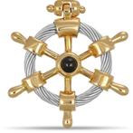 Hanger - 18 karaat Geel goud, Staal - 0.10ct. tw. Quartz, Sieraden, Tassen en Uiterlijk, Antieke sieraden