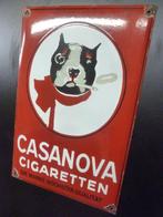 Emaille bord - CASANOVA Cigarettes emailbord -, Antiek en Kunst