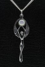 Zilveren Maangodin ketting hanger, Verzenden, Nieuw