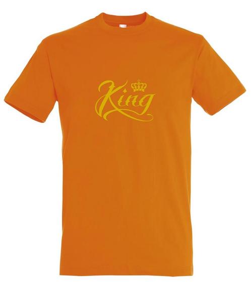 KING Oranje shirt, Kleding | Heren, T-shirts, Oranje, Nieuw, Overige maten, Verzenden