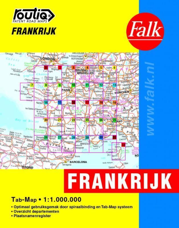 Routiq Frankrijk tab map 9789028715059 Falk, Boeken, Reisgidsen, Gelezen, Verzenden