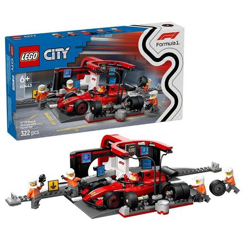 LEGO City - F1 Pit Stop & Pit Crew with Ferrari Car 60443, Kinderen en Baby's, Speelgoed | Duplo en Lego, Ophalen of Verzenden