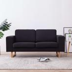 vidaXL Tweezitsbank stof zwart, Verzenden, 150 tot 200 cm, Stof, Nieuw