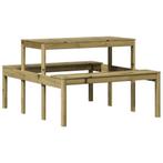 Picknicktafel 110x134x75 cm gempregneerd grenenhout (Tafels), Verzenden, Nieuw