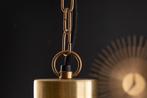 Design hanglamp INDUSTRIAL 45cm goud metalen ronde hanglamp, Huis en Inrichting, Lampen | Hanglampen, Ophalen of Verzenden, Nieuw