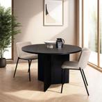 SALE! Ronde Eettafel Mae, 120cm, kleur zwart eiken, Verzenden, Design, Modern, Rond, Nieuw