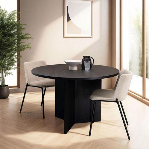 SALE! Ronde Eettafel Mae, 120cm, kleur zwart eiken, Huis en Inrichting, Tafels | Eettafels, 100 tot 150 cm, 100 tot 150 cm, Rond