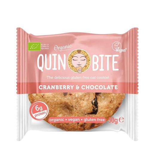 QuinBite Organic Cookie Cranberry & Chocolate, Sport en Fitness, Gezondheidsproducten en Wellness, Nieuw