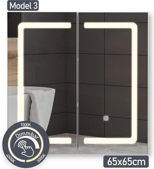 Aquamarin Badkamerspiegel met LED Verlichting - Medicijnkast, Huis en Inrichting, Overige Huis en Inrichting, Nieuw, Verzenden