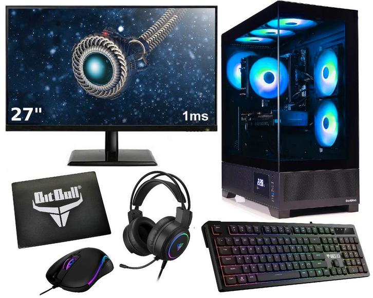 AMD Ryzen 5 5500 Game PC SET met RTX 3050 Videokaart en T..., Computers en Software, Desktop Pc's, Nieuw, Ophalen of Verzenden