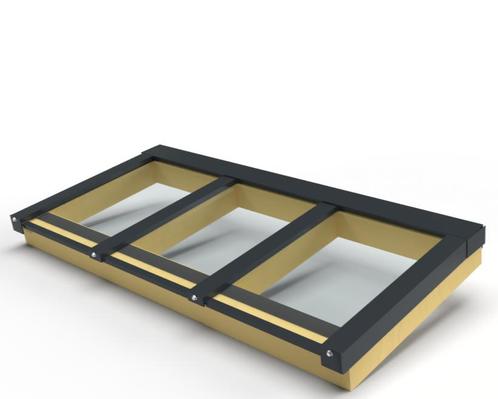Zelfbouw lichtstraat 3 vak lessenaarsdak 2250x1000mm-BENG Va, Doe-het-zelf en Verbouw, Overige Doe-het-zelf en Verbouw, Nieuw