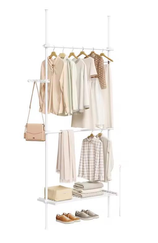 Telescopisch Kledingrek – Verstelbare Garderobe met Haken, Kleding | Dames, Kledingrekken, Nieuw, Verzenden