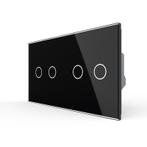 Livolo | Zwart | 2+2 | Rolluik schakelaar | EC | Smart Home, Doe-het-zelf en Verbouw, Ophalen of Verzenden, Nieuw