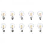 Voordeelpak LED Lamp 10 Pack - Filament - E27 Fitting - 6W -, Nieuw, E27 (groot), Ophalen of Verzenden, Led-lamp