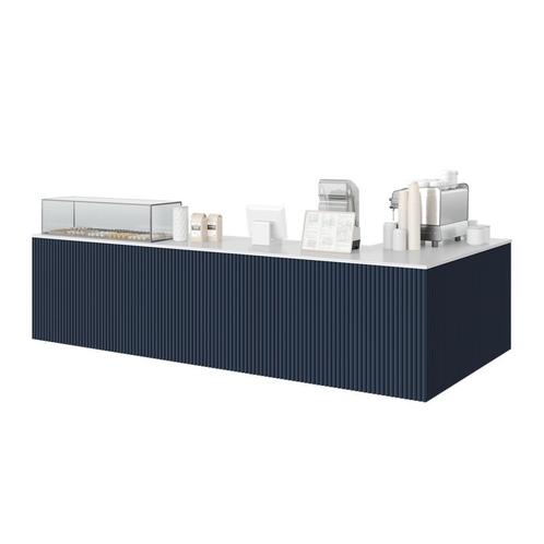 Hoektoonbank TONNY 8 | 380x200cm | Blauw & Wit, Zakelijke goederen, Kantoor en Winkelinrichting | Winkel en Inventaris, Verzenden