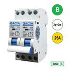Gacia installatieautomaat Kookgroep 2P+2N B25 6KA -, Doe-het-zelf en Verbouw, Ophalen of Verzenden, Nieuw