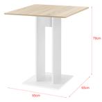 Design eettafel Lindesnes vierkant 65x65x78 cm hout en wit, Verzenden, Nieuw