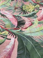 Sfumature tropicali 100% linnen Tropisch blad roze