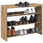 vidaXL Schoenenrek 80x25x62 cm bewerkt hout artisanaal, Huis en Inrichting, Verzenden, Nieuw