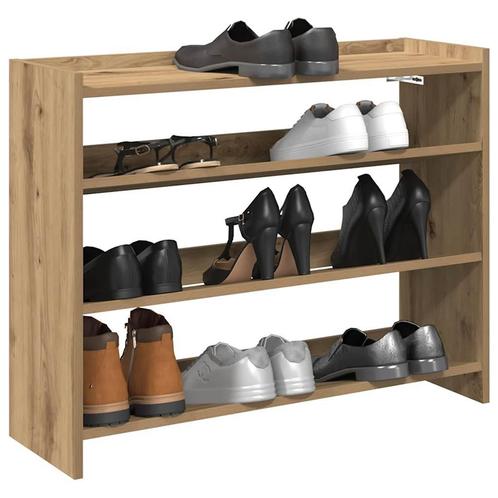 vidaXL Schoenenrek 80x25x62 cm bewerkt hout artisanaal, Huis en Inrichting, Kasten | Schoenenrekken, Nieuw, Verzenden