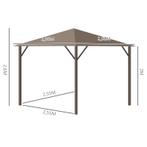 TRUUSK Tuinpaviljoen Met Metalen Dak 3 X 3 X 2,6 M 4 Gordijn, Tuin en Terras, Verzenden, Nieuw