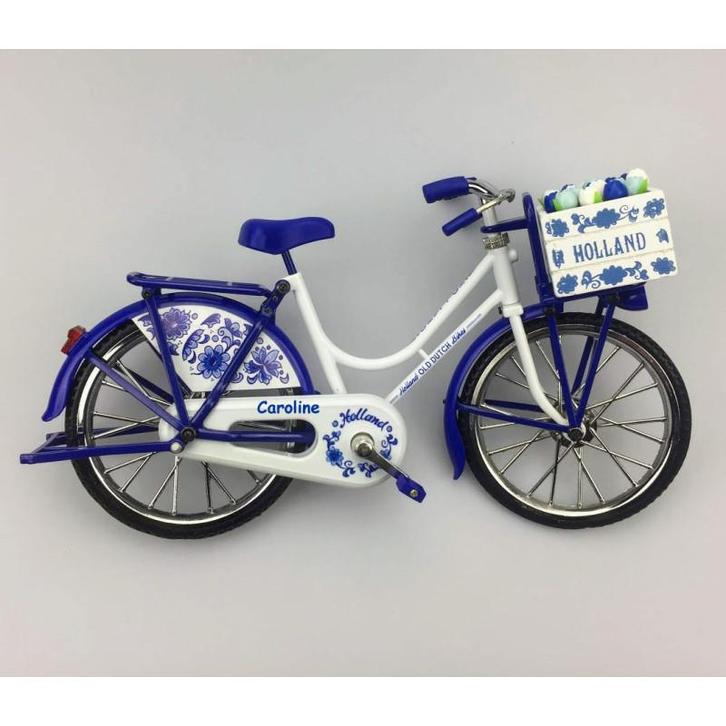 Miniatuur fiets delftsblauw 23 x 13 cm + naam, Kleding | Heren, Schoenen, Nieuw, Ophalen of Verzenden