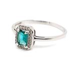 Ring - 14 karaat Witgoud Smaragd - Diamant - 801772, Sieraden, Tassen en Uiterlijk, Ringen, Nieuw