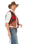 Cowboy vest Wasleder (Feestkleding heren, Verkleedkleding)