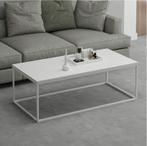Asir 506MNR1203 Koffietafel Wit 120x60 van 70 voor 35 BESCHA, Minder dan 45 cm, Luxe, Nieuw, Rechthoekig