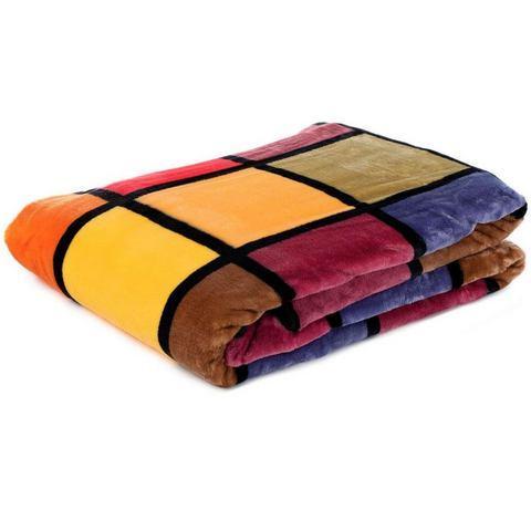 Gözze Deken Antigua met moderne ruit, knuffeldeken,, Huis en Inrichting, Woonaccessoires | Plaids en Woondekens, Nieuw, Verzenden