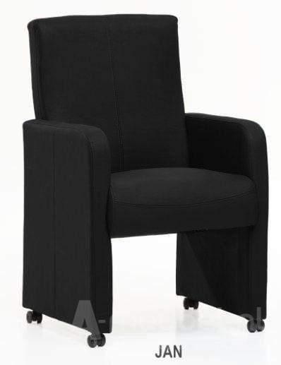 Eetkamerstoel Jan - eetkamerstoelen - Zwart, Huis en Inrichting, Stoelen, Zwart, Nieuw, Stof