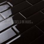 Wandtegel metro 10x30 cm glans zwart wandtegel, Ophalen, Nieuw, 10 m² of meer, Wandtegels