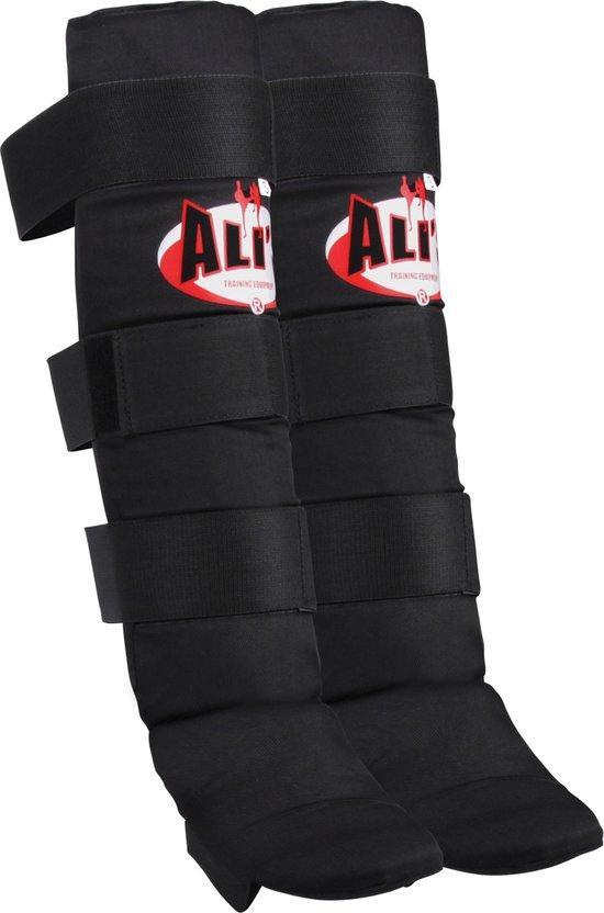 SHIN PRO - Kickboksen scheenbeschermers - Katoen - Zwart -, Sport en Fitness, Vechtsporten en Zelfverdediging, Verzenden