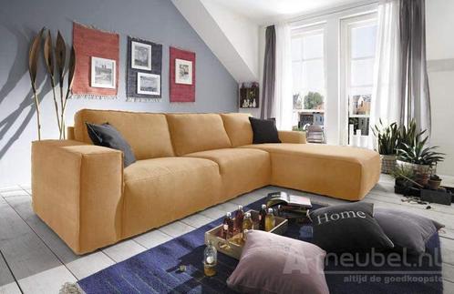 Loungebank Marle - hoekbanken - Goud, Huis en Inrichting, Banken | Sofa's en Chaises Longues, Nieuw, Stof
