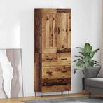 vidaXL Highboard met lade Oud Hout 69,5 x 34 x 180 cm, Huis en Inrichting, Kasten | Buffetkasten, Minder dan 50 cm, Verzenden