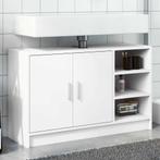 vidaXL Wastafelkast 90x29x55 cm bewerkt hout wit, Huis en Inrichting, Badkamer | Badkamermeubels, Verzenden, Nieuw, Minder dan 100 cm