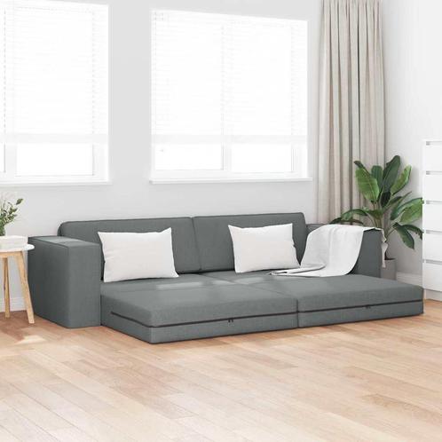 vidaXL Vloersofa Bed Donkergrijs 245 x 78 x 77 cm Stof, Huis en Inrichting, Banken | Bankstellen, Nieuw, Minder dan 150 cm, Stof