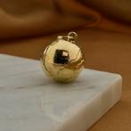 Bicolor gouden wereldbol hanger (gouden hanger, geelgoud), Ophalen of Verzenden, Gebruikt, Goud, Overige merken