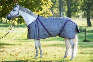Kerbl Paardendeken Indoor - Grijs/rood - 125 cm beschikbaar voor biedingen