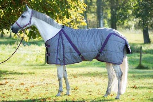 Kerbl Paardendeken Indoor - Grijs/rood - 125 cm, Dieren en Toebehoren, Paarden en Pony's | Overige Paardenspullen, Verzenden