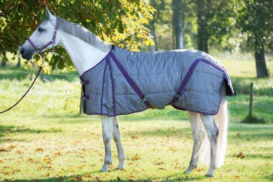 Kerbl Paardendeken Indoor - Grijs/rood - 125 cm, Dieren en Toebehoren, Paarden en Pony's | Overige Paardenspullen, Verzenden