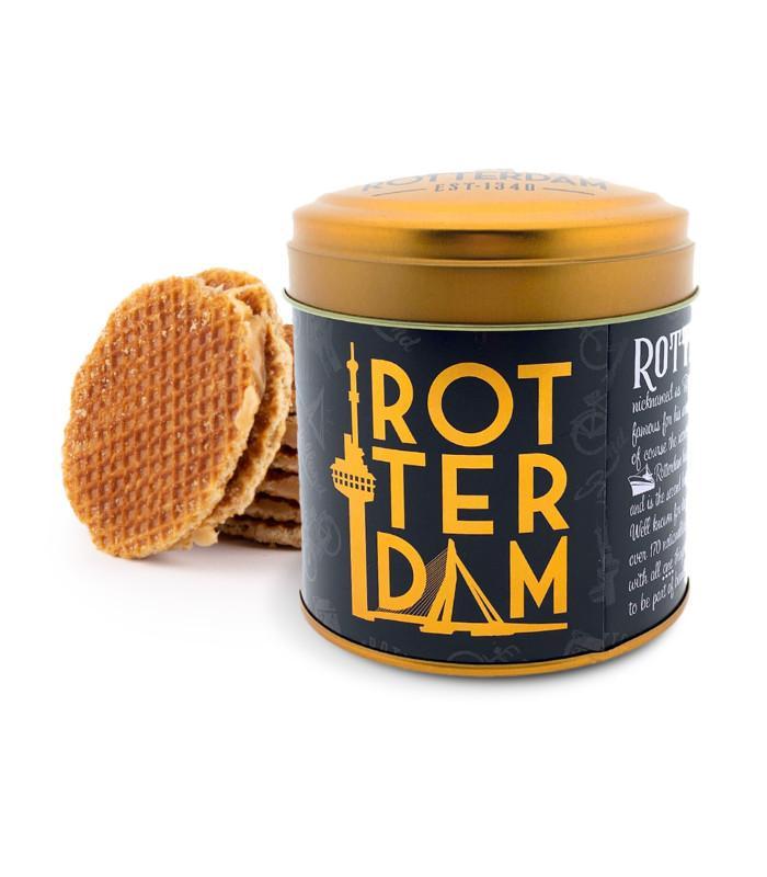 Blik met 8 stroopwafels Rotterdam City, Kleding | Heren, Schoenen, Nieuw, Ophalen of Verzenden