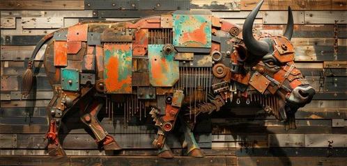 Shayer - Iron Bull - XXL - 100x200cm, Antiek en Kunst, Kunst | Schilderijen | Modern