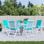 vidaXL Stoelkussens hoge rugleuning 6 st stof turquoise, Huis en Inrichting, Woonaccessoires | Kussens, Verzenden, Nieuw