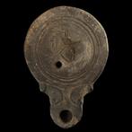 Oud-Romeins Olielamp met gladiatorhoofd, gemaakt door