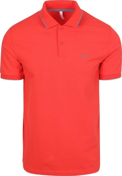 Sun68 Poloshirt Small Stripe Collar Rood maat 3XL Heren, Kleding | Heren, Polo's, Rood, Nieuw, Overige maten, Verzenden