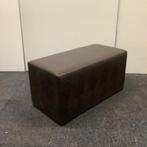 Poef / hocker, (hxbxd) 44x90x45 cm, bruin skai leder croco, Ophalen of Verzenden, Gebruikt, Bureau