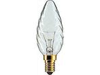 Gloeilampen 60 watt E14 fitting kaarslamp gedraaid, Nieuw, Ophalen of Verzenden, 60 watt of meer, Gloeilamp